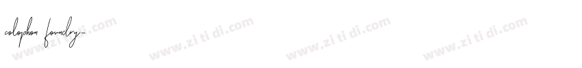 colophon foundry字体转换